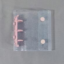 Fresh A8 Double Snap Mini 3-Ring Zipper Binder Card Album Glitter Loose-Leaf Planner 3-Inch Single Slot Photo Storage Album - Multicolor - View 7
