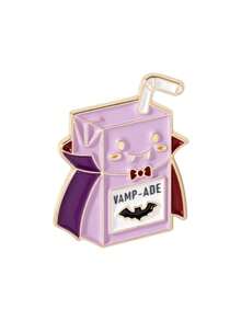 1pc Cute Halloween Brooch, Creative Little Ghost Pumpkin Paper Cup Pizza Alloy Badge Clothing Accessory, Backpack Jacket Decoration - Multicolor - View 16