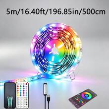 Smart LED Light Strip For Bedroom And Gaming Room, Extra Long 2 Rolls, RGB Color Changing, APP Remote Control, Music Sync, Cuttable USB LED Light, Room Decor TV Backlight, Halloween Gift - Mini White - View 17