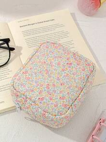 1pc Butterfly Pattern Dopamine Portable Sanitary Napkin Storage Bag, Compact And Exquisite Holiday, Christmas, New Year Gift, Korean Style Multi-Functional Makeup Bag, Large Capacity Travel Organizer, Elegant And Beautiful - Multicolor - View 11