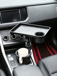 2-In-1 Multifunctional Car Cup Holder Expansion Tray, Car Beverage Cup Holder Expansion Bracket With Storage Tray, Car Food Tray Organizer, Fits Cup Holders Up To 75mm Diameter - A - View 4