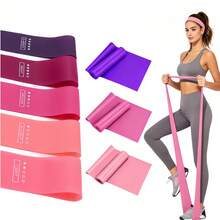 5pcs/Set Resistance Loop Bands Set With Storage Bag, Elastic Fitness Training Bands For Yoga, Pilates, Strength Training And Home Workout - A - View 2