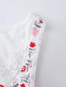 QUASTI Women's Plus Size Underwire Bra, Elasticity To Gather And Lift The Chest, Front Buckle Design For Comfortable Fit, Exquisite Mesh Lace Printed Bra - White - View 7