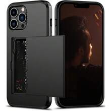 防摔二合一 PC 手機卡套,相容 Apple 17 Promax 17 Pro 17e 16E 15 14 13 12 11 18 機型,2 合 1 防震手機保護殼,附卡槽與錢包式設計 - 黑色 - 查看 39