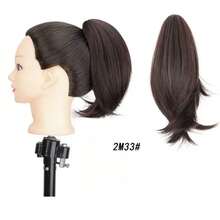 Short Layered Flip Ends Claw Clip Ponytail Hair Extension, Straight Synthetic Fake Ponytail Wig, Easy Wear Hair Accessory For Office Daily Styling - Multicolor - View 11