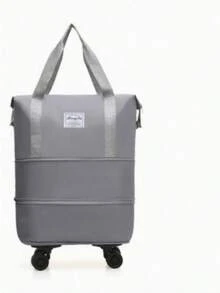 1 buah Tas Penyimpanan Perjalanan Lipat Kapasitas Besar, Terbuat dari Bahan Nilon Tahan Lama, Hitam, Merah Muda, Abu-abu, Biru, Desain Portabel Multifungsi dengan Roda, Cocok untuk Perjalanan Luar Ruangan, Memenuhi Persyaratan Ukuran Rak Bagasi Kabin Pesawat. - A - View 15