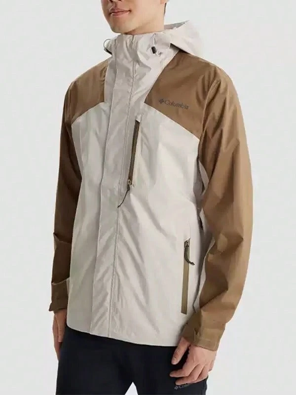 Columbia New Men's Outdoor Sports Thermal Heat-Lock Warm Jacket Windbreaker Waterproof Softshell - Brown/Beige - View 1