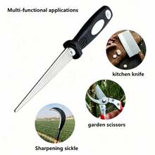 Professional Diamond Sharpening Stone - Double-Sided Flat, Suitable For Scissors, Garden Tools And Knives - Durable Metal Body, Ergonomic Handle, Non-Scratch Fast Sharpening Design, Sharpener | Sturdy Construction, Sharpener - Multiple Specifications - View 3