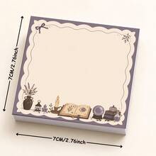 1/4 Pcs Mystic Witchcraft Memo Pad – Dark Academia Magic Design Writing Paper, Crystal Ball & Spell Book Illustration Stationery, Vintage Fantasy Aesthetic With Large Blank Space For Notes, To-Do List, Journaling & Planner Use - one-size - View 6