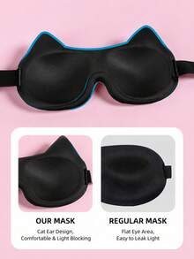 1PC Cute Puppy Sleep Mask For Students, Kawaii Strawberry Cartoon Eye Mask, Soft Eye Cover For Dorm Room And Travel - 3D MEYS - View 6
