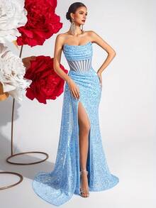 Vestidos de Boda - Azul cielo - Ver 3