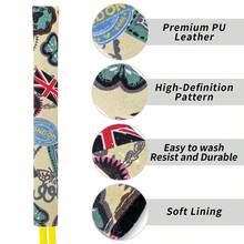1PC Butterfly Print Golf Directional Alignment Stick Club Head Cover - Durable Protective Floral Accessory For Golfers & Gifting | Ideal For Daily Practice, Tournaments & Casual Outings - Multicolor - View 4