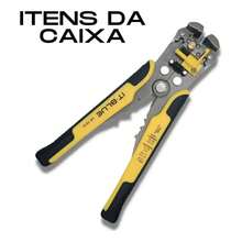Alicate Decapador Manual e Cortador de Fios Multifuncional para Eletricista - amarelo 1pc - Visão 7