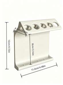 1pc Wall-Mounted Toothbrush Holder, Washroom Storage Rack, Multi-Function Organizer, Easy Installation, Space-Saving, Suitable For Bathroom, Can Store Toothbrushes, Combs, Makeup Brushes, Bathroom Storage, Home Decor, Wedding Season Graduation Season Back To School Season Halloween Christmas Gifts, Dorm Storage, Wall-Mounted Storage Bracket, Toothbrush Holder - Multicolor - View 6