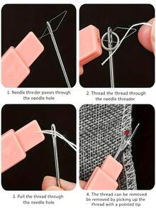 Transparent Sewing Thread Spool Box 1pc Dual-Purpose Threader & Seam Ripper, Sewing Thread Spool Storage Box Set Dustproof Portable Double Pack Sewing Accessories, Home And Professional Sewing Machine Accessories - Multicolor - View 8