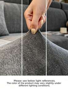 1pc Dark Gray Minimalist Solid Color Thick Elastic Sofa Seat Cushion Cover Backrest Cover, Protects Sofa, Dirt-Resistant, Easy To Remove And Wash, Suitable For All Seasons, Fits Living Room Decor, Sofa Cover, Sofa Covers, Sofa Cover L Shape, Sofa Cover 3 Seater, Large Cushion Covers, Large Cushion Cover, Sofa, Throws For Sofa, Living Room Sofa, Living Room Furniture, Couch Covers For Sofa And Loveseat, Boho Home Decor - Dark Grey - View 3