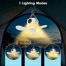 Kipas Kemah Portabel USB dengan Lentera LED, 3 Mode Pencahayaan yang Dapat Diatur, Timer 8 Jam, Kontrol Jarak Jauh, Cocok untuk Tenda, Kemah, Rumah, Kantor, Mendaki, Perlengkapan Perjalanan, Perlengkapan Kemah, Perlengkapan Darurat, Kipas Gantung Kecil - beraneka warna - View 7