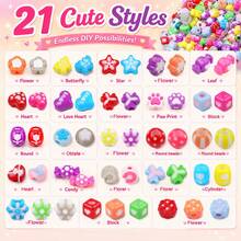 30pcs Mixed Color Acrylic Multi-Shape Large Hole Beads For Jewelry Making - Randomly Mix Colors - View 3
