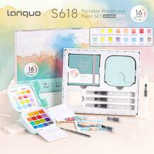Languo 1pc 16 Colors Watercolor Paint Set, 5 Color Palettes & 2 Set Options, Solid Watercolor, Portable Full Set, Watercolor Paint, Sketching, Hand-Drawn Graffiti, Suitable For Beginners And Artists - Sets - View 16