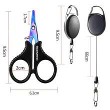 1 Set Titanium Coated Stainless Steel Fishing Scissors Pliers, Can Cut PE Braided Line, Carp Outdoor Fishing Accessories Tool - Multicolor - View 13