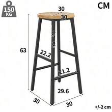 Carrito de servicio con 2 taburetes, carrito de cocina y encimera plegable con toallero, estante para especias, estante para vino y estantes ajustables, para comedor, sala de estar, balcón, mostrador, blanco - Negro - Ver 4