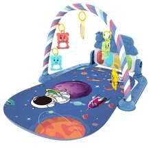Alfombra de juegos para bebés, soporte paraúsica, alfombra de piano, gimnasio para gatear, juguetes educativos para la educación temprana, regalo para el crecimiento del recién nacido. - Azul - Ver 6