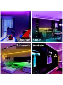 5V USB RGB Colorful LED Light Strip With 44-Key Infrared Remote Control, Color-Changing Flexible Self-Adhesive Light Bar, Suitable For TV Background, Gaming Desk, Bedroom, Home Party Atmosphere Decoration - Multicolor - View 8