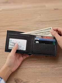 Personalized Men's Wallet With Custom Name & Initial, Custom Bifold Wallet, Personalized Card Holder, Unique Birthday Anniversary Gift For Him - Multicolor - View 8