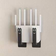 Wall-Mounted Router & WiFi Organizer - Space-Saving Cable Management Shelf For Modems, Set-Top Boxes & TV Accessories | No-Drill Installation, Ventilated Design For Neat Home & Office Setups, Utility Racks - Multicolor - View 10