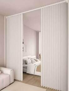 Foldable Door Curtain - Machine Washable Privacy Screen With Hooks, Suitable For Bedroom, Bathroom, Kitchen, Living Room - All Season Home Decor - C - View 1