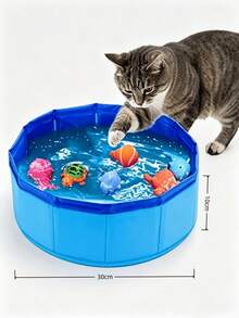 Portable Foldable Pet Bath Tub, PVC Composite Material Dog Bath Tub And Foldable Pet Swimming Pool, Lightweight Indoor/Outdoor Home Essential, Suitable For Dogs And Cats, Ideal For Travel, Beach, Camping, Hiking, Poolside Cleaning And Pet Bathing - Multicolor - View 15