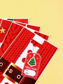 50Pcs Christmas Gift Bags,Suit Design Treat Bags,Plastic Gingerbread Star Pattern Goodie Bags For Gift Packaging Xmas Eve Party Decor - Multicolor - View 4