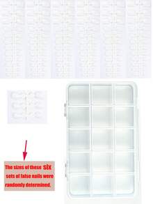 150pcs White Soft Gel Toe Nail Extensions, 15 Sizes, Full Cover Gel Acrylic Nail Salon Supplies Nails - 白色 - 查看 4