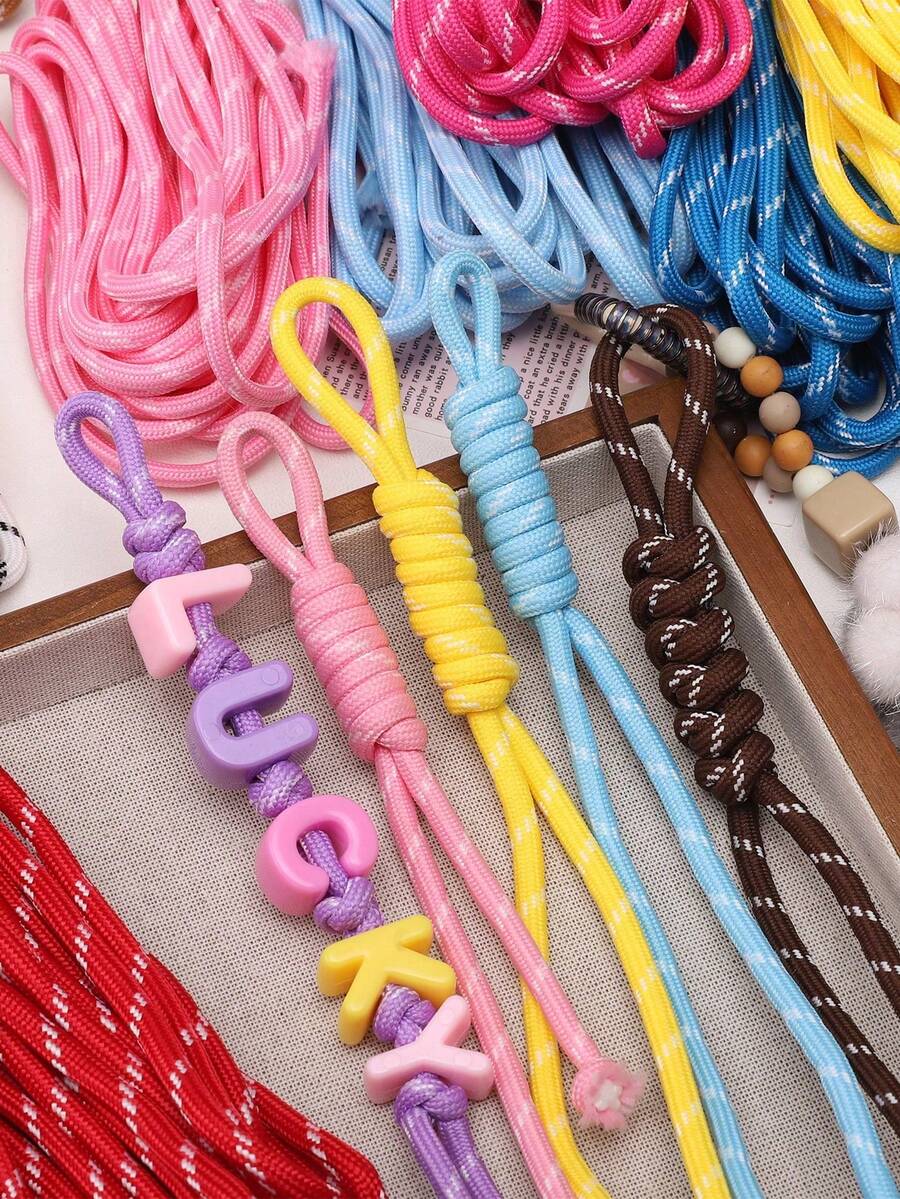 5mm Colorful Nylon Braided Rope, Multi-Purpose Paracord, Durable Braided Cord, Suitable For DIY Keychains, Pendants, Phone Lanyards, Belts And More