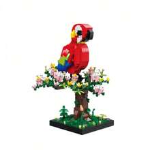 [Charming Desktop Decor]Mini Parrot Building Block Ornament | DIY 3D Colorful Parrot & Tropical Tree Scene | Creative Desktop Decoration | Perfect For Home, Office, Or Display | A Creative Gift For Best Friends, Colleagues, Or Kids - Multicolor - View 5