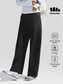 Beneunder Women's Quick-Dry Loose-Fit Sun-Protective Pants DS011 - Black - View 1