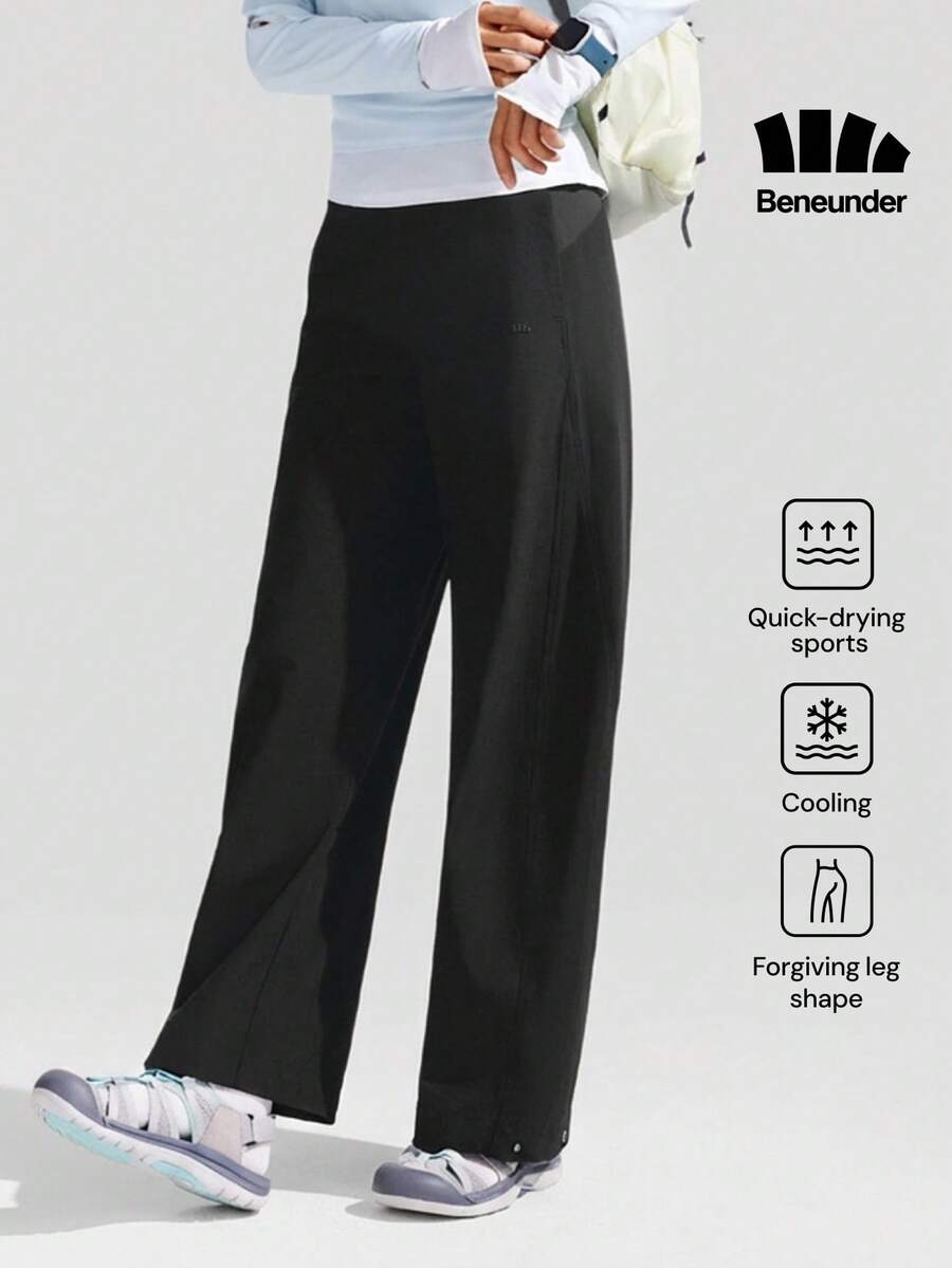 Beneunder Women's Quick-Dry Loose-Fit Sun-Protective Pants DS011 - Black - View 1