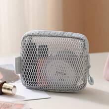 1pc/5pcs Tas Kosmetik Jaring untuk Perjalanan, Kantong Penyimpanan Kosmetik & Lipstik Portabel, Tas Pengatur Kabel Data - MultiWarna - View 17