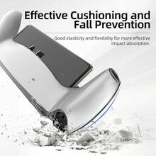 Clear Soft TPU Case For PlayStation Portal Remote Player, Built-In Kickstand, Ergonomic Anti-Slip Grip, Slim Shock-Absorbing Protective Cover, Transparent - View 7