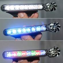 2pcs Wind-Powered LED Driving Lights And Ambient Lights, Battery-Free Universal Decorative Wind Turbine Lights, Non-Destructive Installation - Decorative Wind-powered Lights - View 2
