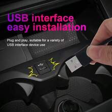 1pc 3M Car EL Glowing Wire, Low-Key Creative Minimalist Design, USB Plug And Play, Easy To Install, Soft Light Car Interior Decoration, Essential Fashion Accessory For Car Owners, Suitable As Holiday Gift For Car Enthusiasts - A - View 6