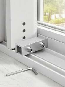 1Set Invisible Window Lock No Drill Sliding Door Stopper Hidden Window Lock Anti Opening Fixer For Sliding Screen Door And Window Restrictor - Multicolor - View 5
