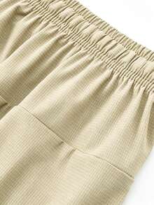 1pc Men's Lightweight Ice Silk Sports Shorts, Casual Outdoor Running Workout Pants For Summer - Apricot - View 4