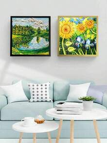 Magnetic Photo Frame Poster Cover Frame, Self-Adhesive Magnetic Wall Art Frame, Replaceable Wall Art Frame, Magnetic Poster Holder, Art Display Stand, Suitable For Refrigerator, Perfect For Photo Display - Multicolor - View 3
