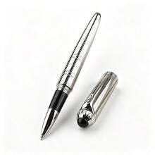 Luxury Engraved Metal Rollerball Pen Business Silver Signature Ballpoint Pen Office Writing Gift Pen - 148D - View 1