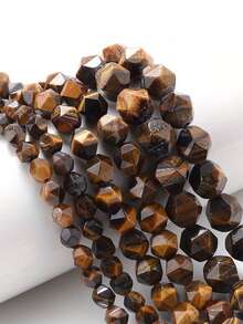 Natural Tiger Eye Stone Faceted Loose Spacer Diy Beads For Jewelry Making Diy Bracelet Necklace Charms Accessories 4/6/8/10mm - Magic Stone - View 7