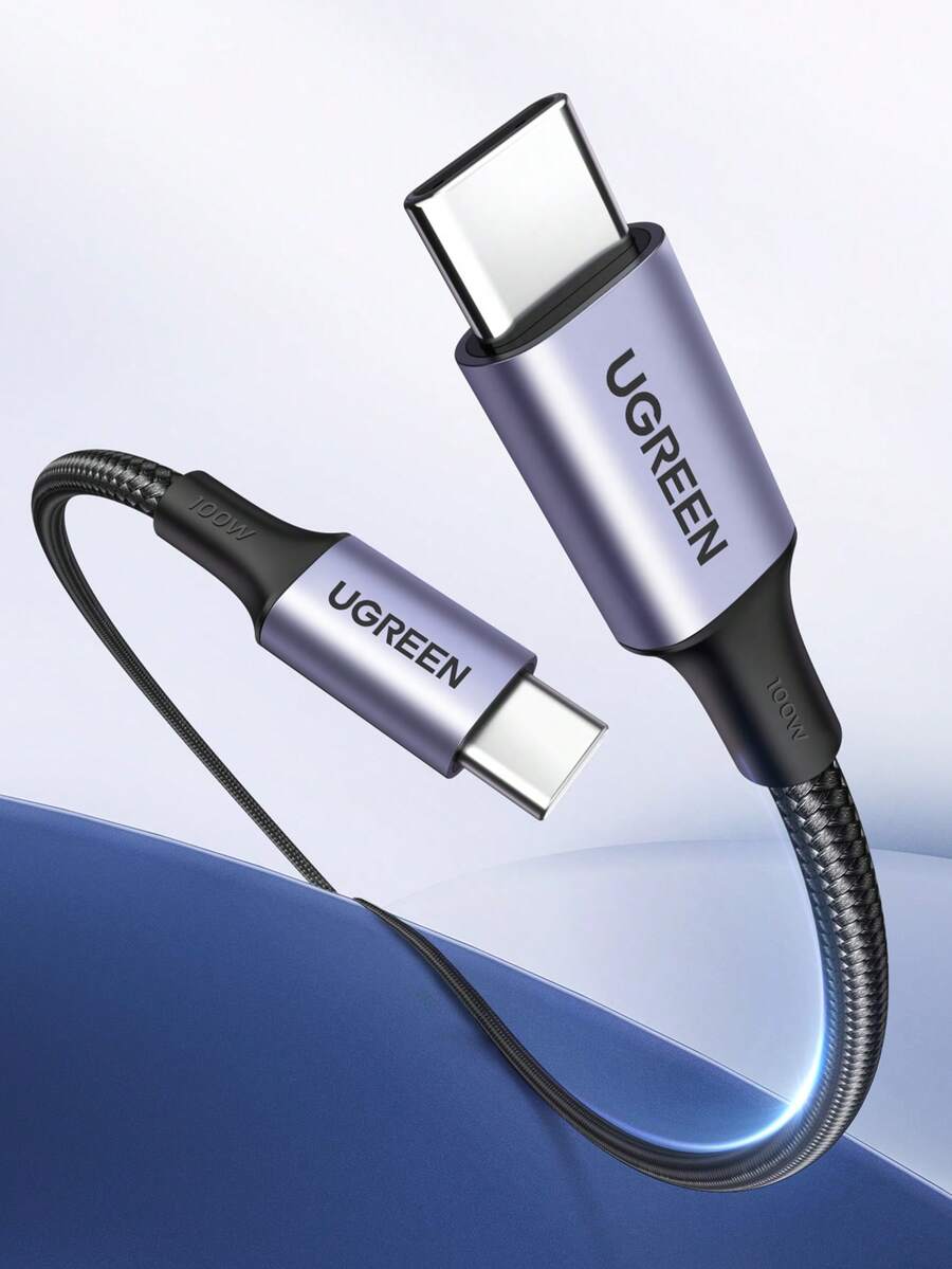 UGREEN 5A 100W E-Marker USB 2.0 Type-C 轉 Type-C 快充線，相容 15/16 Pro Max、Samsung S24/S23/S22，20V 5A 鍍鎳接頭，相容 MacBook、iPad Pro、平板電腦、筆記型電腦