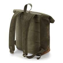 Quadra Heritage Leather Accents Backpack - Olive Green - View 2