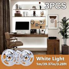5pcs/3pcs/1pc, LED Light Strip With Switch, USB Powered Flexible Ceiling Light Strip With Button Switch, Warm White/White Light, Drill-Free Linear Light Strip Suitable For TV Backlight And Home Decor, Perfect For Weddings, Halloween, Christmas, Parties And More - White - View 39