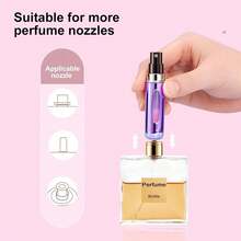 5ml Bottom-Fill Perfume Refillable Spray Bottle, Self-Pump Aluminum Press-Type Perfume Bottle, Refillable Perfume Spray Bottle, Single Pack, Shiny Pink Perfume Bottle With Pump Storage Container, Suitable For Travel, Living Room, Bedroom, Bathroom Home Decor, Essential For Travel - Multicolor - View 8